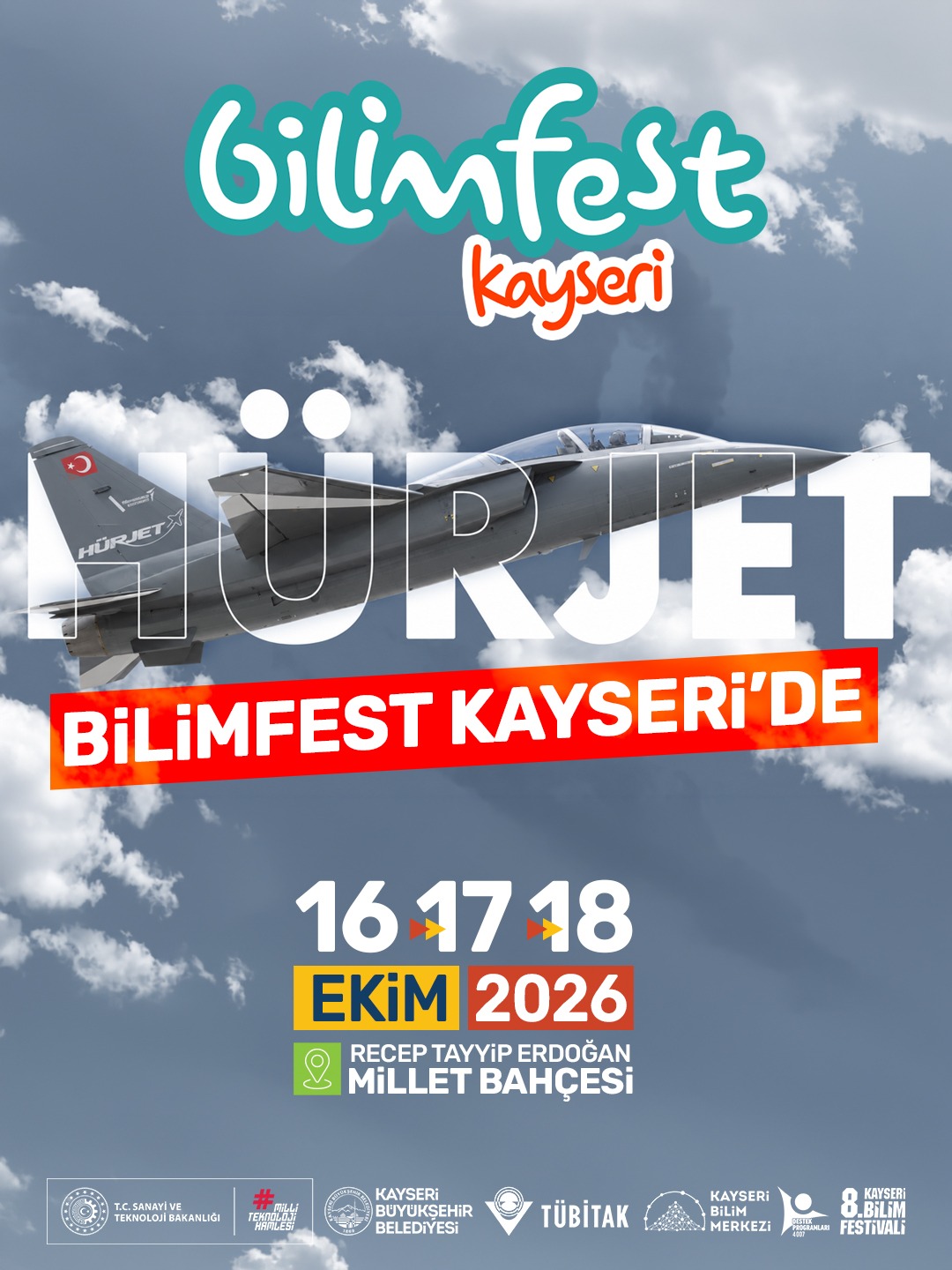 Hürjet ve Türk Yıldızları, 8’inci Bilimfest Kayseri’de Gökyüzü Tutkunlarıyla Buluşacak