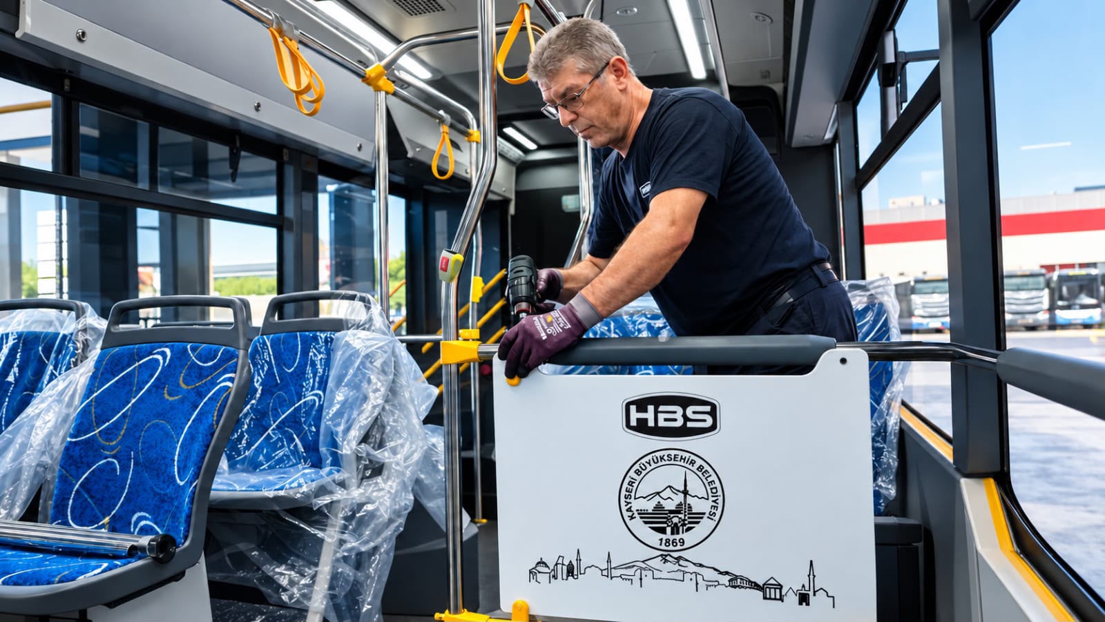 Kayseri’nin 12 Elektrikli Otobüsü Üretim Hattında