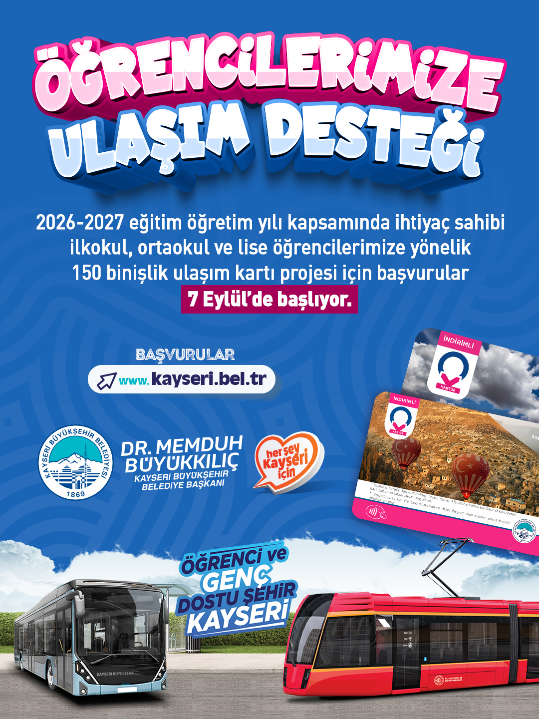 Öğrenci Dostu Başkan Büyükkılıç’tan İhtiyaç Sahibi Ailelerin Öğrencilerine Bir Destek Daha